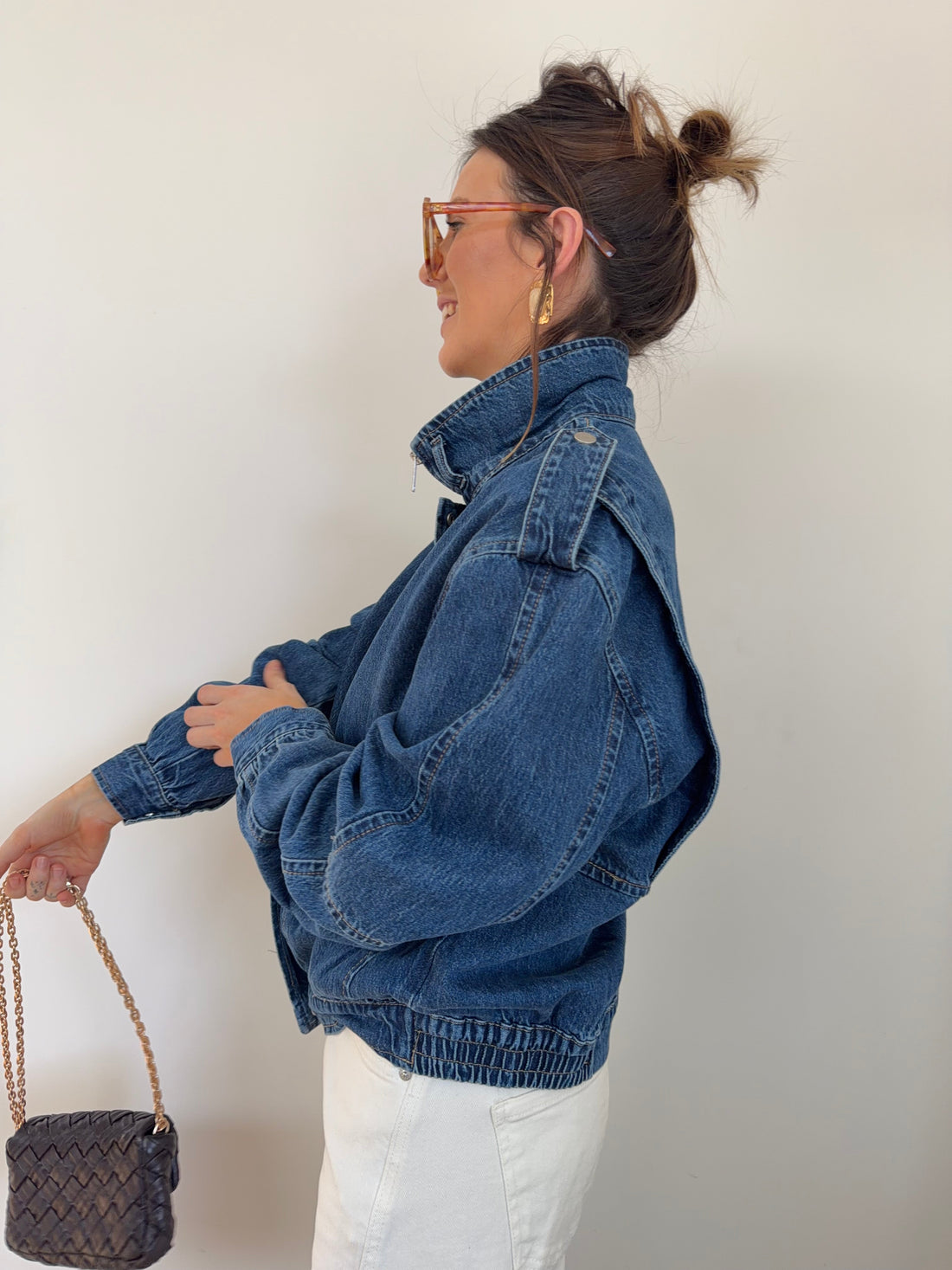 Veste en jeans à détails
