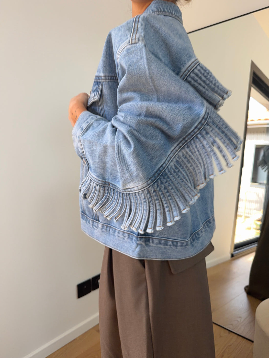 Veste à franges - jeans (pre commande)
